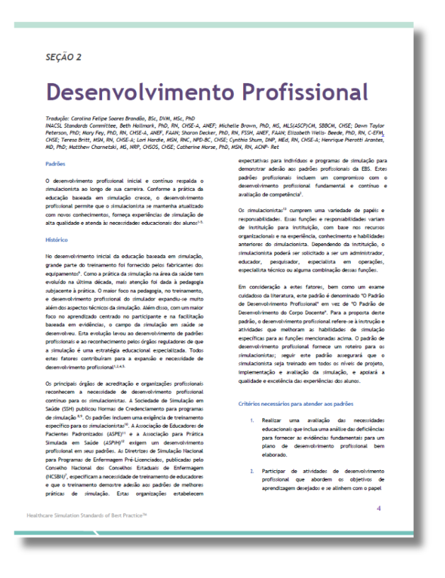 Healthcare Simulation Standards of Best Practice® in Multiple Languages